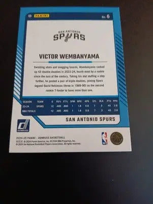 2024-25 Panini Donruss - Victor Wembanyama #6. San Antonio Spurs. NRMT+