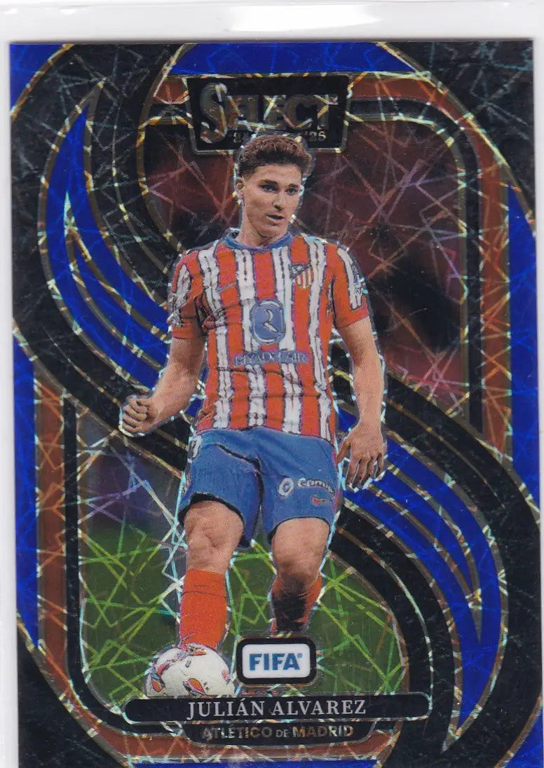 2024-25 Panini FIFA Select #111 Julian Alvarez Blue Lazer Prizm