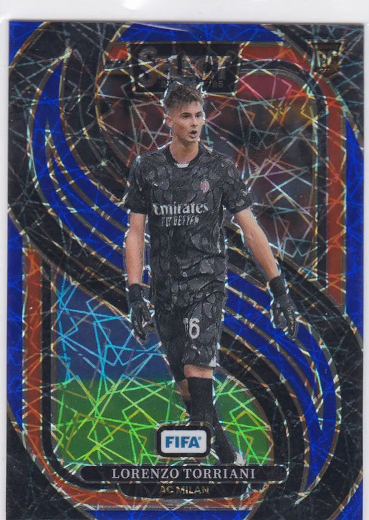2024-25 Panini FIFA Select #143 Lorenzo Torriani RC Blue Lazer Prizm AC Milan - Soccer Card Single