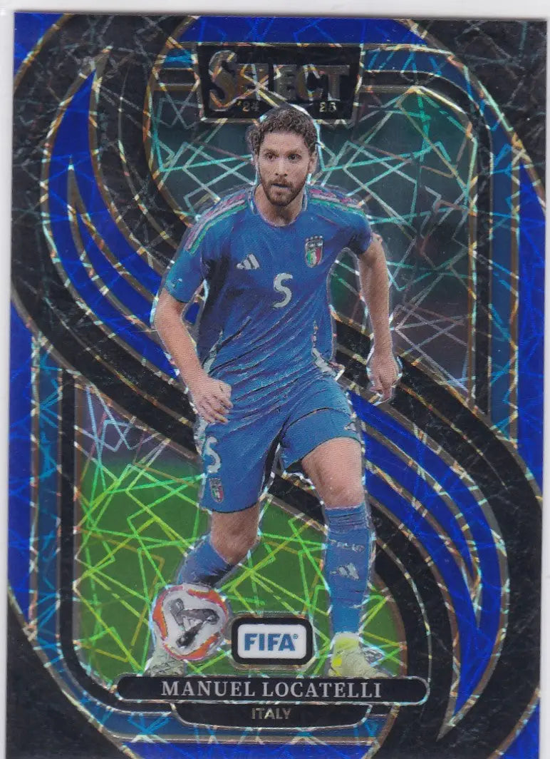 2024-25 Panini FIFA Select #186 Manuel Locatelli Blue Lazer Prizm Italy - Soccer Card Single
