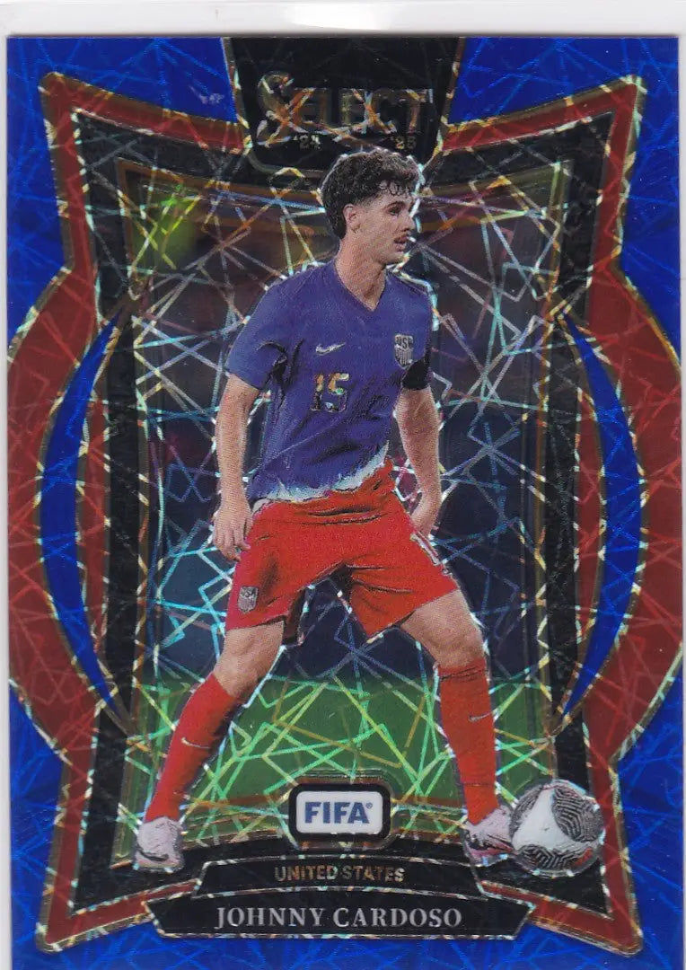 2024-25 Panini FIFA Select #97 Johnny Cardoso Blue Lazer Prizm United States