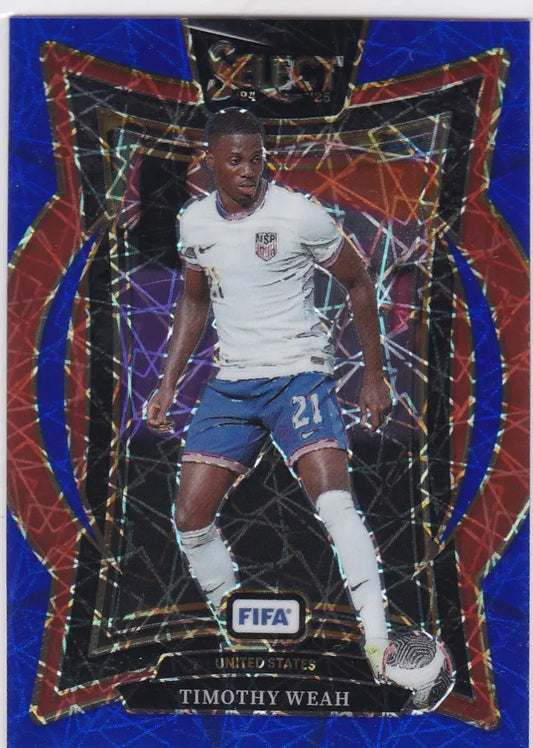 2024-25 Panini FIFA Select # 99 Timothy Waeh Blue Lazer Prizm United States - Soccer Card Single