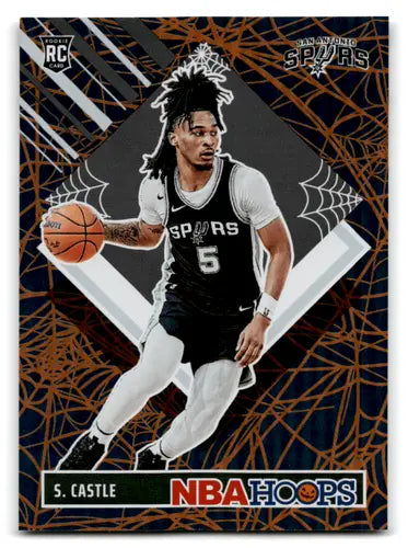 2024-25 Panini Haunted Hoops Holo Webs #294 Stephon Castle NM-MT Spurs ID:79236 - Basketball Card Single