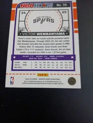 2024-25 Panini Haunted Hoops - Victor Wembanyama #70. San Antonio Spurs. NRMT+