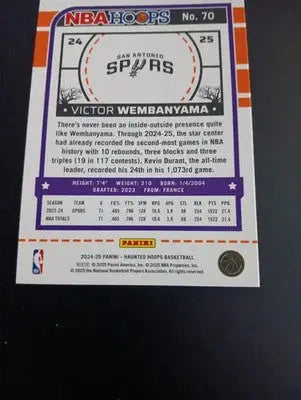 2024-25 Panini Haunted Hoops - Victor Wembanyama #70. San Antonio Spurs. NRMT+
