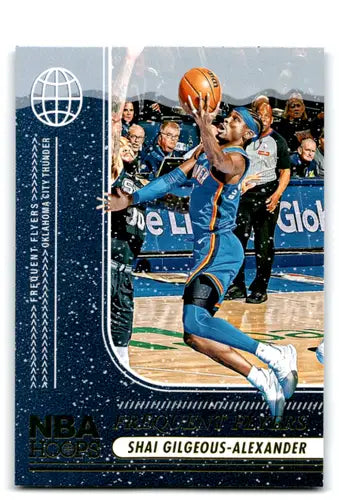 Shai Gilgeous-Alexander basketball card with original gloss from Panini Hoops Frequent Flyers