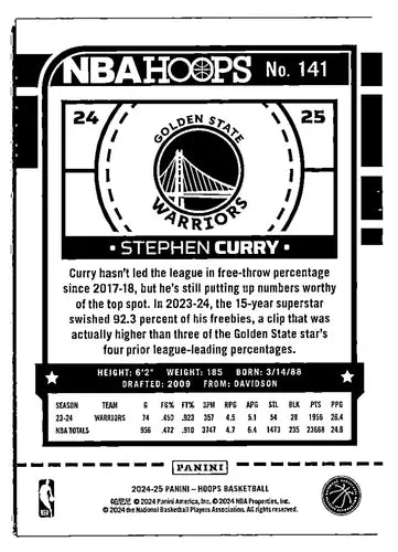 2024-25 Panini Hoops Winter #141 Stephen Curry NM-MT Warriors ID:78115 ID:78115 - Basketball Card Single
