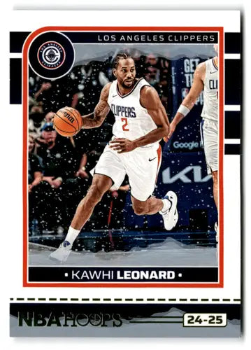 Original gloss Panini Hoops Winter Kawhi Leonard basketball card for Clippers collection