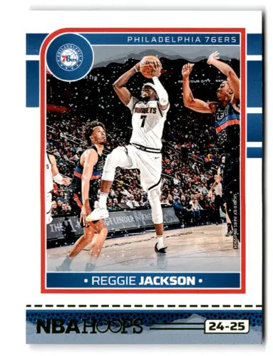 Original gloss Basketball trading card from Panini Hoops Winter 2024-25 featuring Reggie Jackson