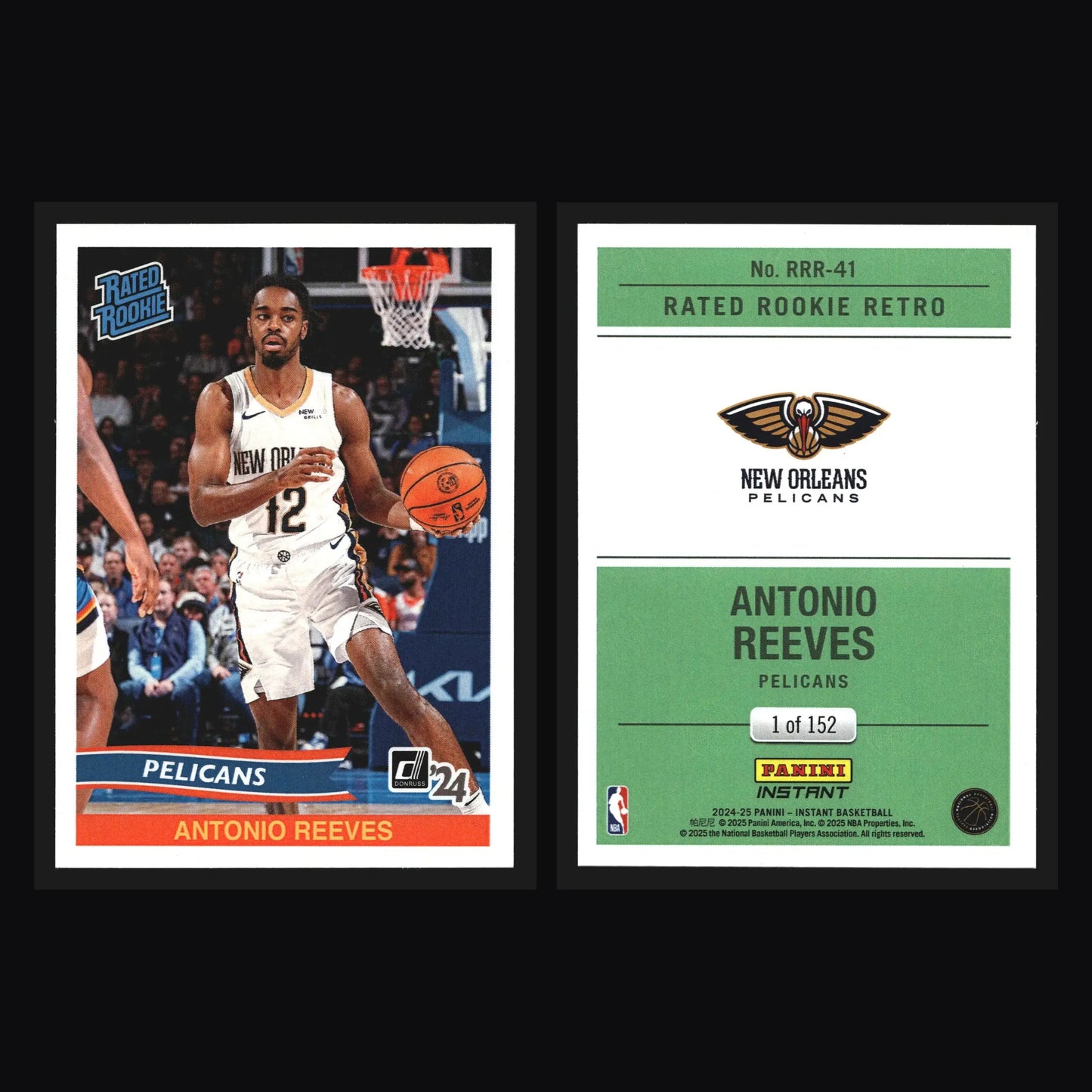 2024-25 Panini Instant Antonio Reeves #RRR-41 Rated Rookie Retro RC /152