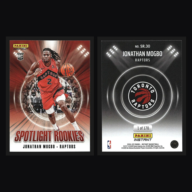 2024-25 Panini Instant Jonathan Mogbo #SR.30 Spotlight Rookies RC Raptors - Basketball Card Single