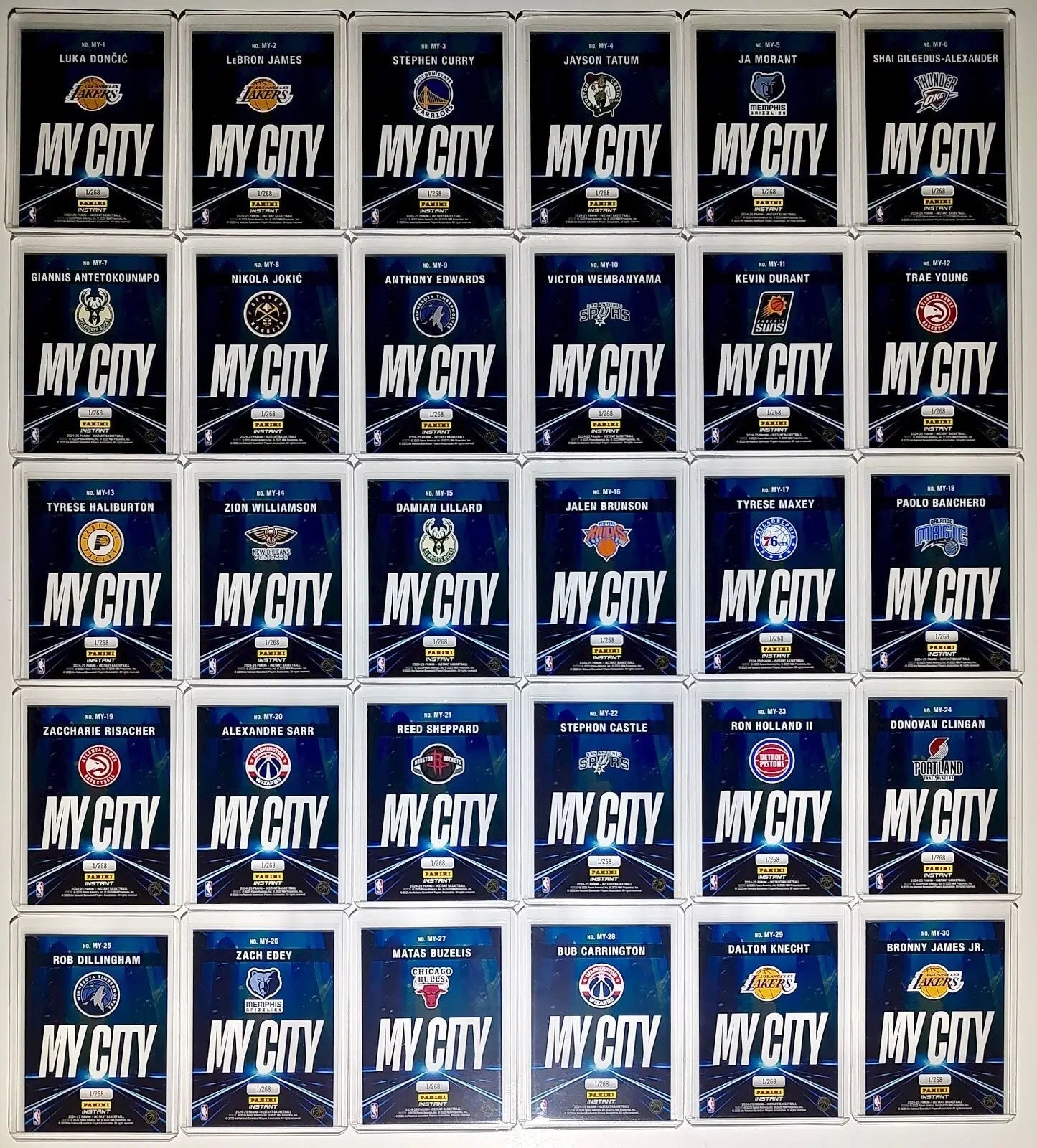 2024-25 Panini Instant My City NBA Complete 30 Card Basketball Set 1/268 - Other