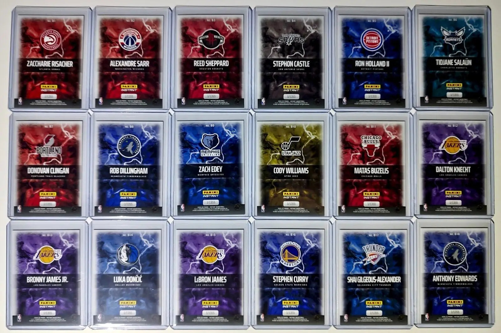 2024-25 Panini Instant NBA Breakaway Complete 18 Card Set in toploaders 1/1355 - Other