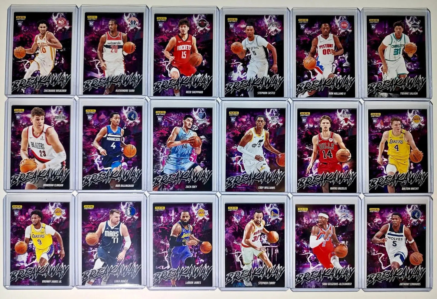 2024-25 Panini Instant NBA Breakaway Complete 18 Card Set in toploaders 1/1355 - Other