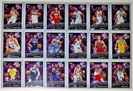2024-25 Panini Instant NBA Breakaway Complete 18 Card Set in toploaders 1/1355 - Basketball Card Single
