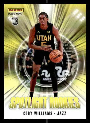2024-25 Panini Instant NBA Spotlight Rookies #SR.10 Cody Williams Print Run:170 - Basketball Card Single