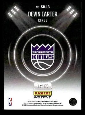 2024-25 Panini Instant NBA Spotlight Rookies #SR.13 Devin Carter - Basketball Card Single