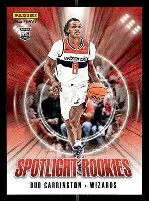 2024-25 Panini Instant NBA Spotlight Rookies #SR.14 Bub Carrington - Basketball Card Single