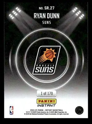 2024-25 Panini Instant NBA Spotlight Rookies #SR.27 Ryan Dunn - Basketball Card Single