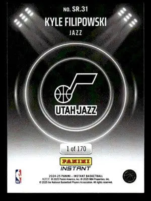 2024-25 Panini Instant NBA Spotlight Rookies #SR.31 Kyle Filipowski - Basketball Card Single