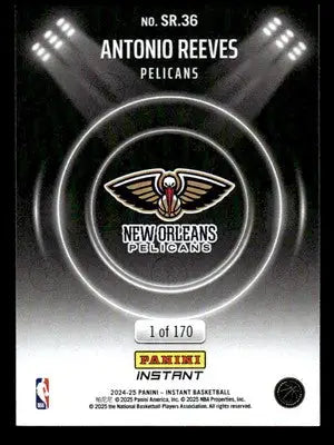 2024-25 Panini Instant NBA Spotlight Rookies #SR.36 Antonio Reeves - Basketball Card Single