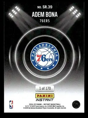 2024-25 Panini Instant NBA Spotlight Rookies #SR.39 Adem Bona - Basketball Card Single