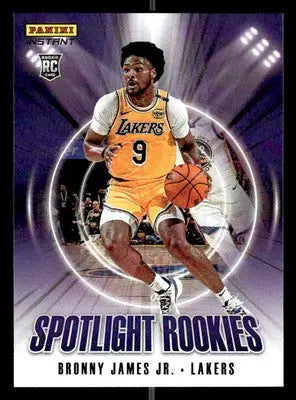 2024-25 Panini Instant NBA Spotlight Rookies #SR.40 Bronny James Jr. - Basketball Card Single