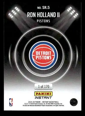 2024-25 Panini Instant NBA Spotlight Rookies #SR.5 Ron Holland II - Basketball Card Single