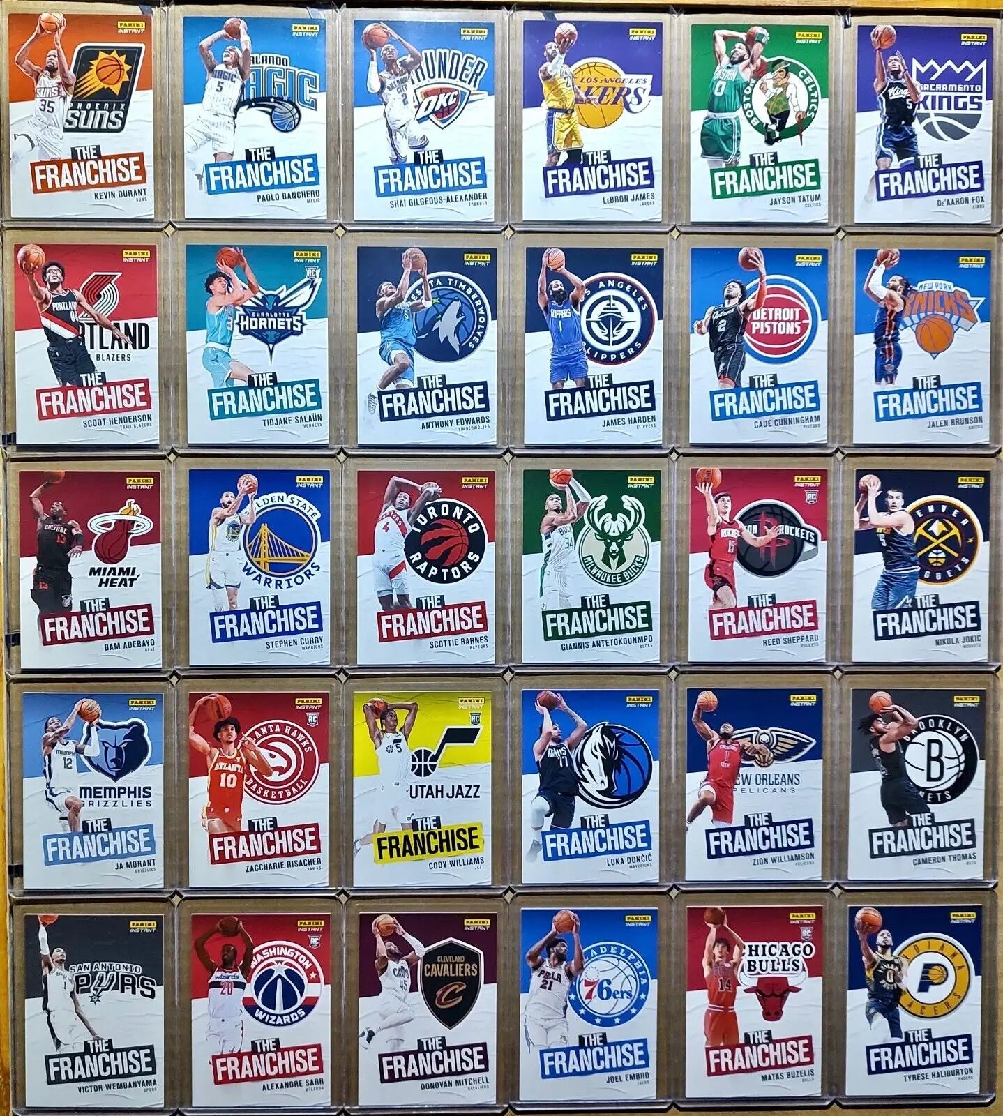 2024-25 Panini Instant NBA The Franchise Complete 30 Card Basketball Set 1/234 - Basketball Card Single