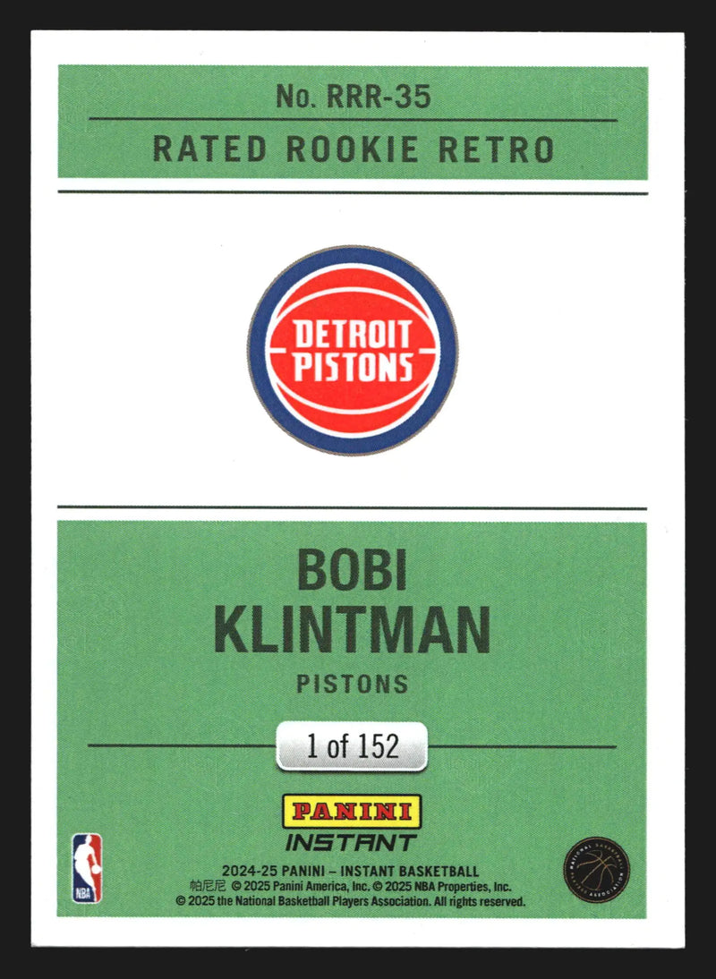 2024-25 Panini Instant Rated Rookie Retro Bobi Klintman #RRR-35 RC /152