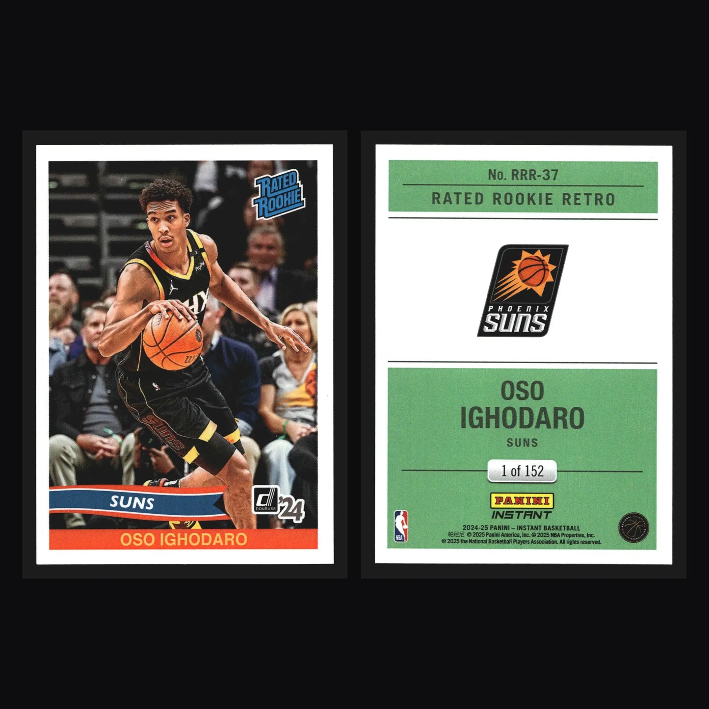2024-25 Panini Instant Rated Rookie Retro Oso Ighodaro #RRR-37 RC /152 Suns - Basketball Card Single