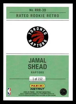 2024-25 Panini Instant #RRR-39 Jamal Shead Rated Rookie Retro #/152 - Basketball Card Single