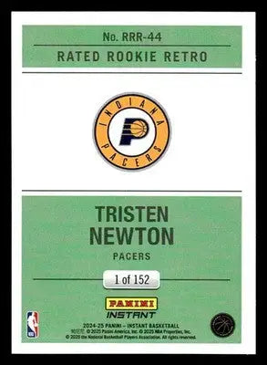 2024-25 Panini Instant #RRR-44 Tristen Newton Rated Rookie Retro #/152 - Basketball Card Single