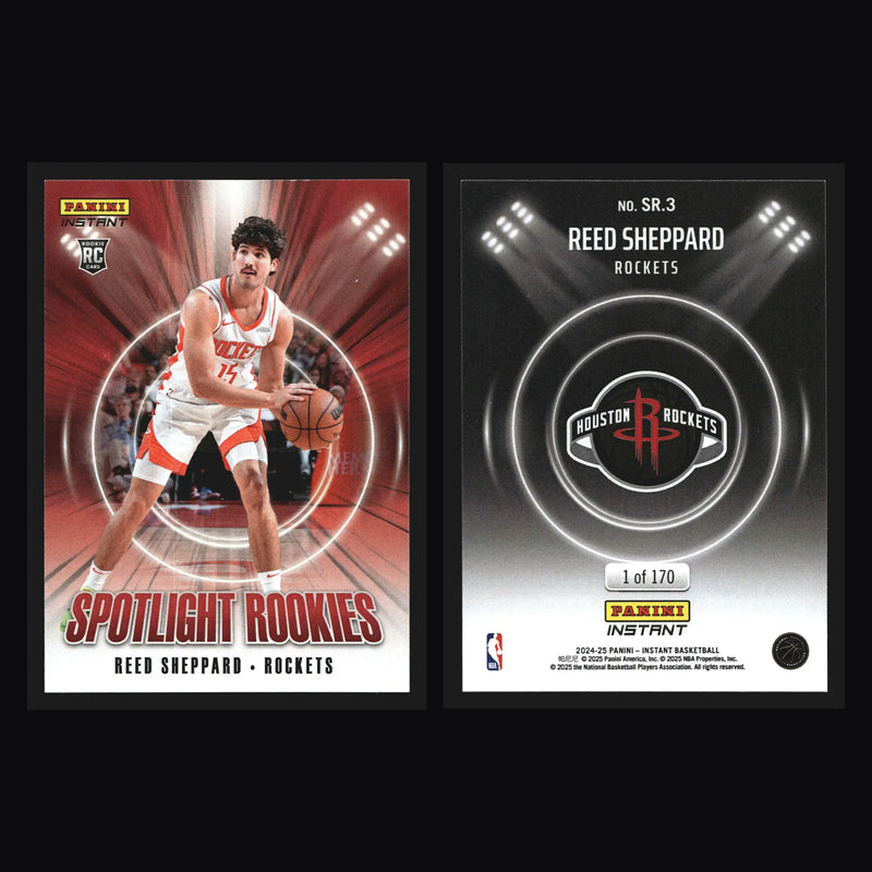 2024-25 Panini Instant Spotlight Rookies Reed Sheppard SR.3 RC 1 of 170 - Basketball Card Single
