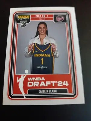 2024-25 Panini Instant WNBA - Draft Night Caitlin Clark #DN-1 /45316 (RC). NRMT+ - Basketball Card Single