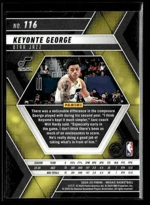 2024-25 Panini Mosaic #116 Keyonte George - Basketball Card Single