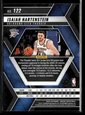 2024-25 Panini Mosaic #122 Isaiah Hartenstein - Basketball Card Single
