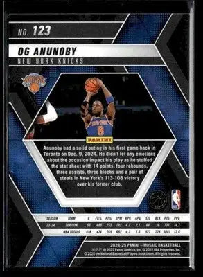 2024-25 Panini Mosaic #123 OG Anunoby Base New York Knicks - Basketball Card Single