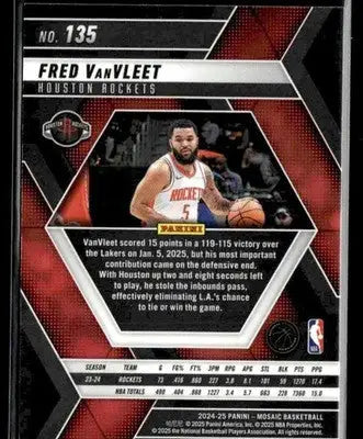 2024-25 Panini Mosaic #135 Fred VanVleet - Basketball Card Single