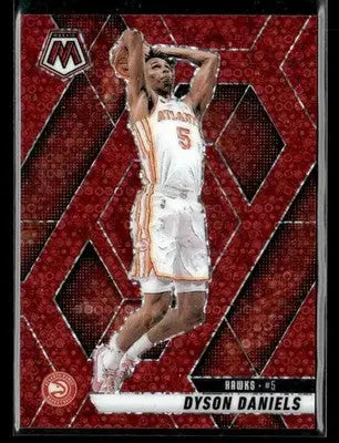 2024-25 Panini Mosaic #139 Dyson Daniels Fast Break Red Mosaic #/99 Hawks - Basketball Card Single