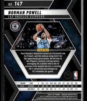 2024-25 Panini Mosaic #147 Norman Powell Base Los Angeles Clippers - Basketball Card Single