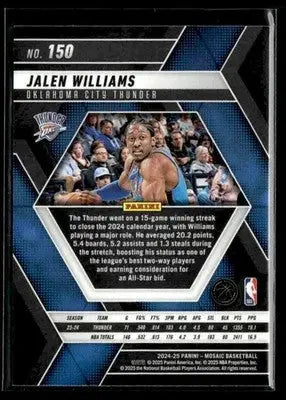 2024-25 Panini Mosaic #150 Jalen Williams - Basketball Card Single