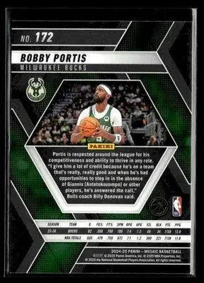 2024-25 Panini Mosaic #172 Bobby Portis Base Milwaukee Bucks - Basketball Card Single