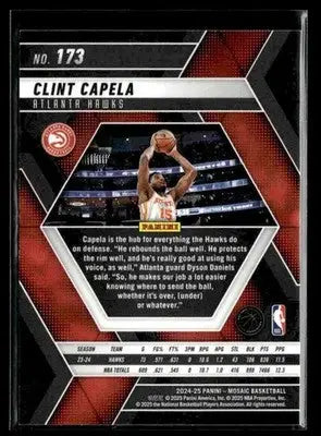2024-25 Panini Mosaic #173 Clint Capela Base Atlanta Hawks - Basketball Card Single