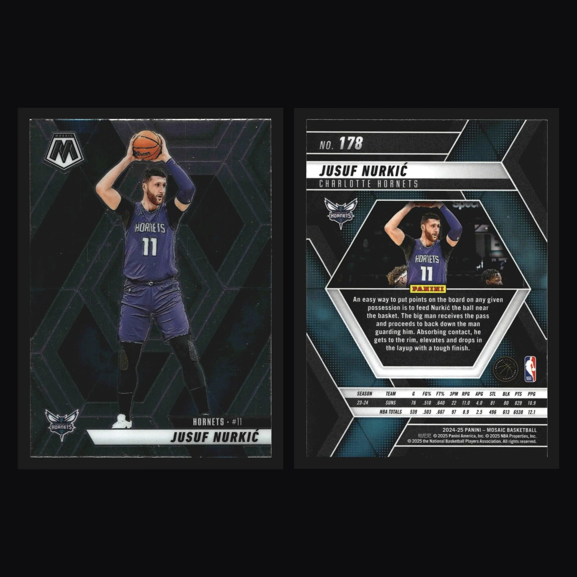 2024-25 Panini Mosaic #178 Jusuf Nurkic Charlotte Hornets - Basketball Card Single