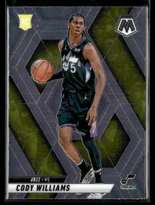 2024-25 Panini Mosaic #207 Cody Williams Base RC Utah Jazz - Basketball Card Single