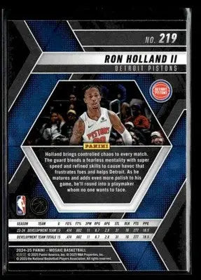 2024-25 Panini Mosaic #219 Ron Holland II - Basketball Card Single