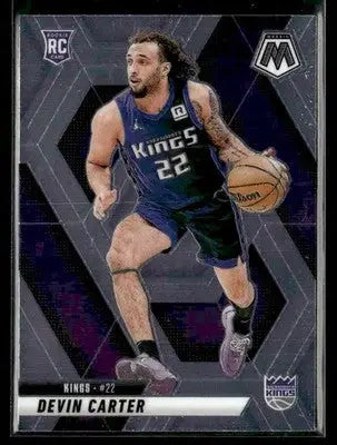 2024-25 Panini Mosaic #229 Devin Carter Base RC Sacramento Kings
