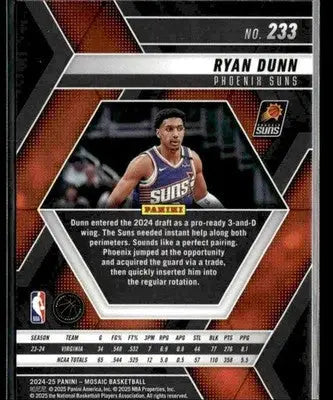 2024-25 Panini Mosaic #233 Ryan Dunn - Basketball Card Single