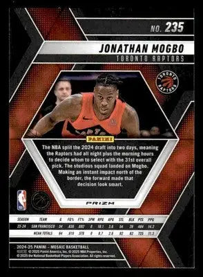 2024-25 Panini Mosaic #235 Jonathan Mogbo Silver - Basketball Card Single